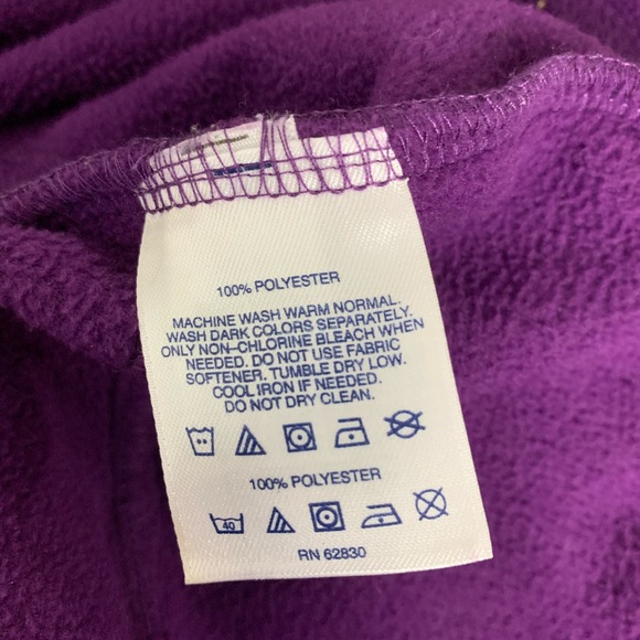 Lands End Purple Fleece Top Size MP - Picture 4 of 9